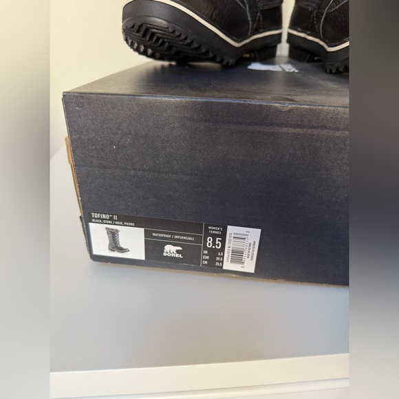 NIB Sorel Tofino II Women's Quilted Black/Stone Waterproof Winter Boots, 8.5M - Picture 4 of 8